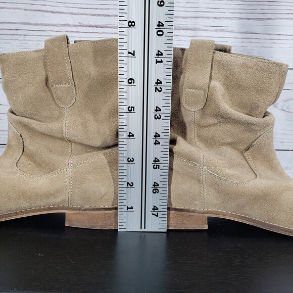 ASOS Women's Tan Faux Suede Western Ankle Boots Size 5 - Picture 11 of 12